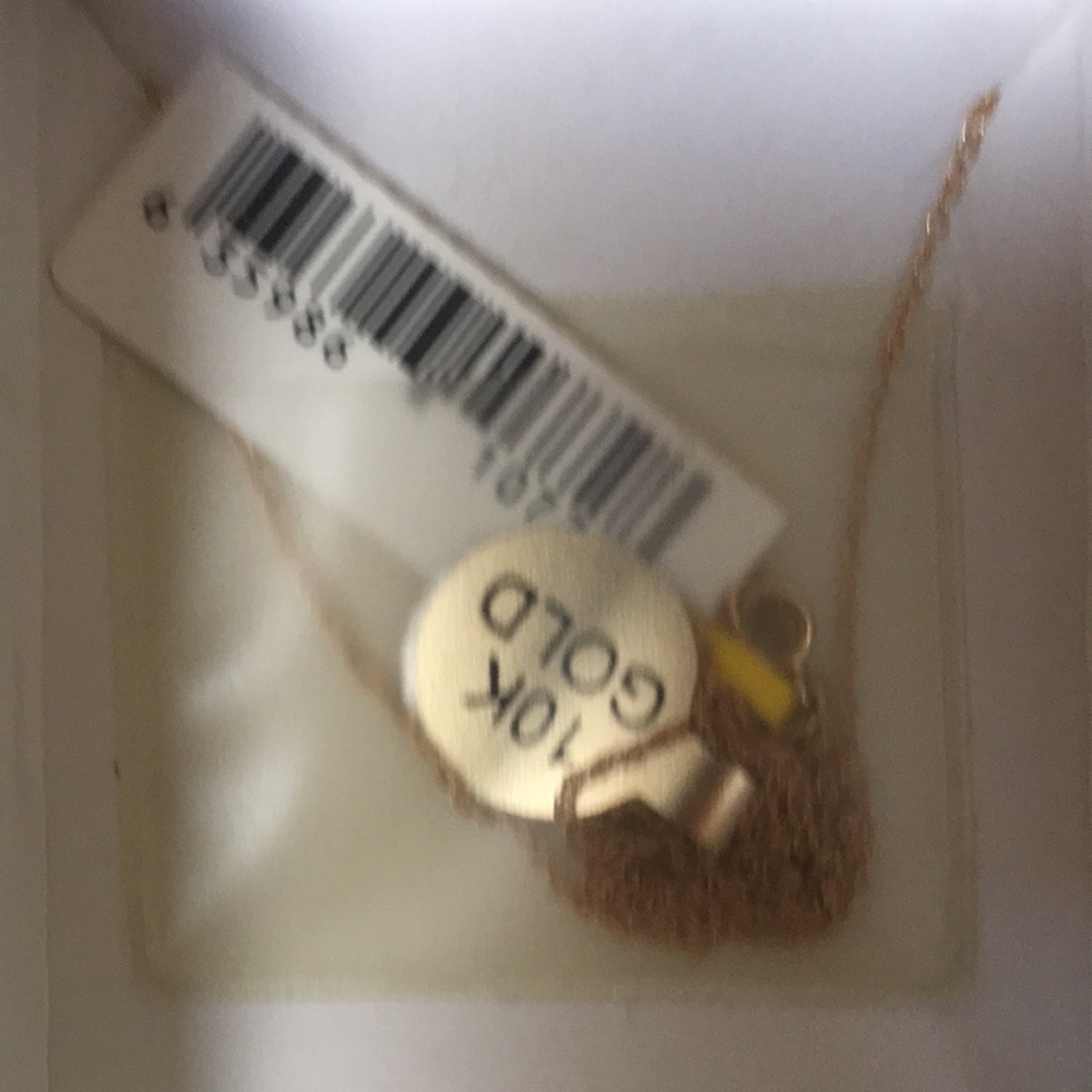 10k yellow gold cz cross necklace - Picture 2 of 3